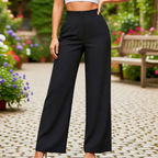 🔥👖 Damen-Freizeithose mit weitem Bein, einfarbig 🧵✨ weich, locker & perfekt für ganztägigen Tragekomfort – 50% RABATT sichern!