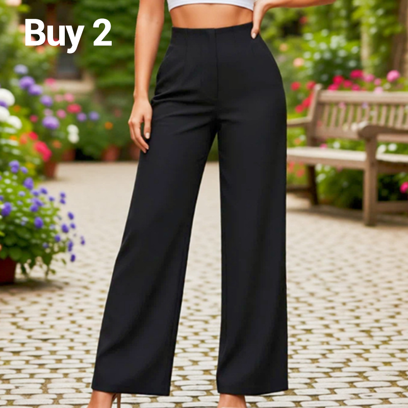 🔥👖 Damen-Freizeithose mit weitem Bein, einfarbig 🧵✨ weich, locker & perfekt für ganztägigen Tragekomfort – 50% RABATT sichern!