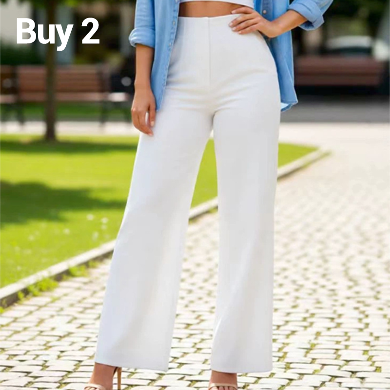 🔥👖 Damen-Freizeithose mit weitem Bein, einfarbig 🧵✨ weich, locker & perfekt für ganztägigen Tragekomfort – 50% RABATT sichern!