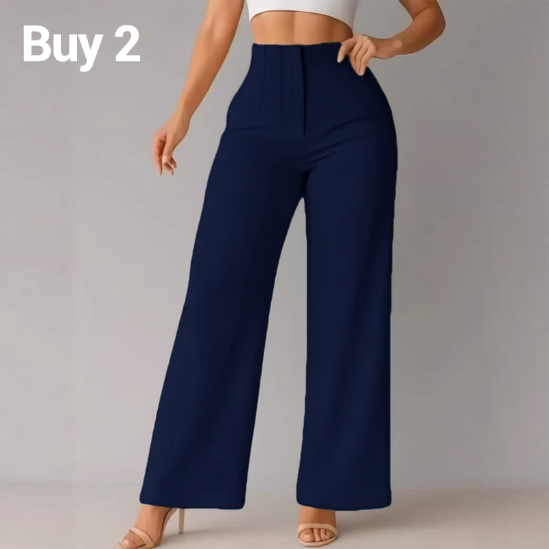 🔥👖 Damen-Freizeithose mit weitem Bein, einfarbig 🧵✨ weich, locker & perfekt für ganztägigen Tragekomfort – 50% RABATT sichern!