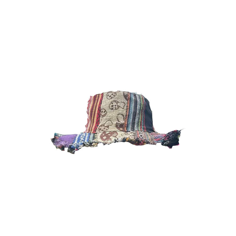 🧩🌈 Patchwork-Pilz-Hanfhut mit Tasche – vielseitig, kreativ & ideal für Festival, Garten oder Reise 🎒🌿 Jetzt entdecken: Einzigartiger Look + praktische Aufbewahrung – nachhaltig & stylisch!