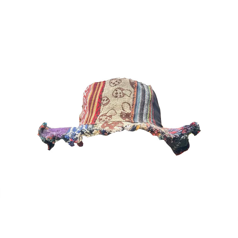 🧩🌈 Patchwork-Pilz-Hanfhut mit Tasche – vielseitig, kreativ & ideal für Festival, Garten oder Reise 🎒🌿 Jetzt entdecken: Einzigartiger Look + praktische Aufbewahrung – nachhaltig & stylisch!