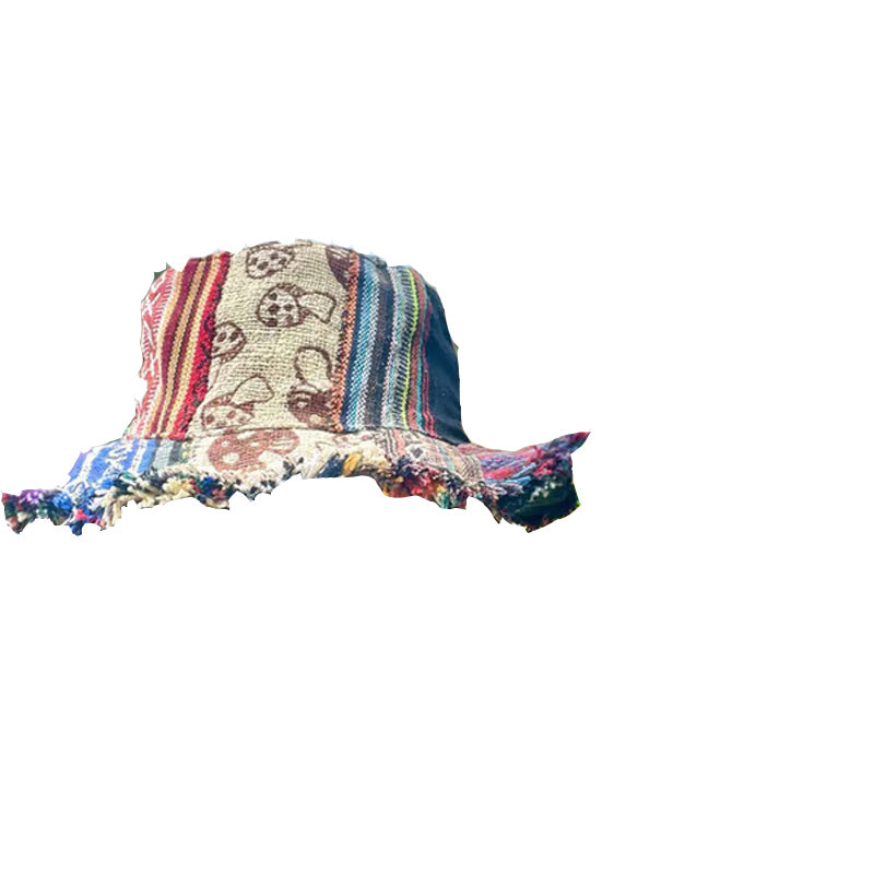 🧩🌈 Patchwork-Pilz-Hanfhut mit Tasche – vielseitig, kreativ & ideal für Festival, Garten oder Reise 🎒🌿 Jetzt entdecken: Einzigartiger Look + praktische Aufbewahrung – nachhaltig & stylisch!