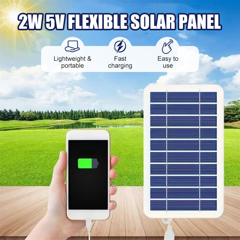 🌿☀️ 2W/5V Mini Solarpanel – flexibel, leicht & reisefreundlich ⚡🔋 für Camping, Outdoor & Notfall – einfach einstecken, sofort laden – 50% RABATT