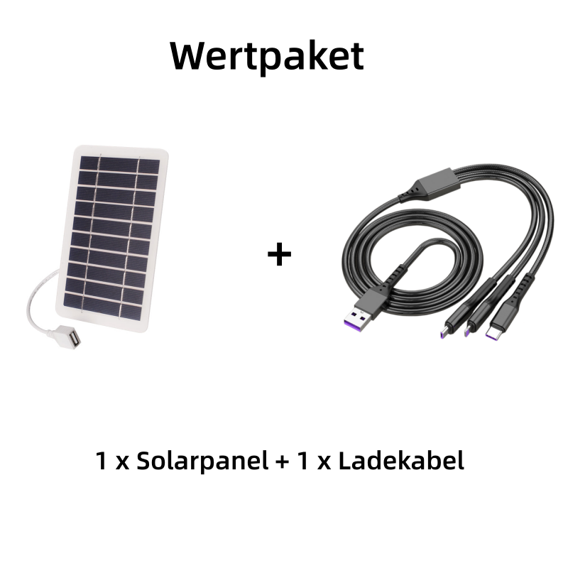 🌿☀️ 2W/5V Mini Solarpanel – flexibel, leicht & reisefreundlich ⚡🔋 für Camping, Outdoor & Notfall – einfach einstecken, sofort laden – 50% RABATT