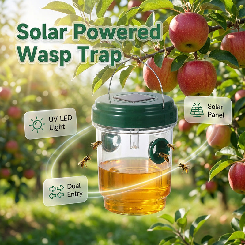 🐝☀️ Solarbetriebene Wespenfalle für Terrasse & Garten 🔋🌿 – effektiv, wiederaufladbar & wetterfest – ohne Chemie, für bis zu 500 m² – jetzt sparen!
