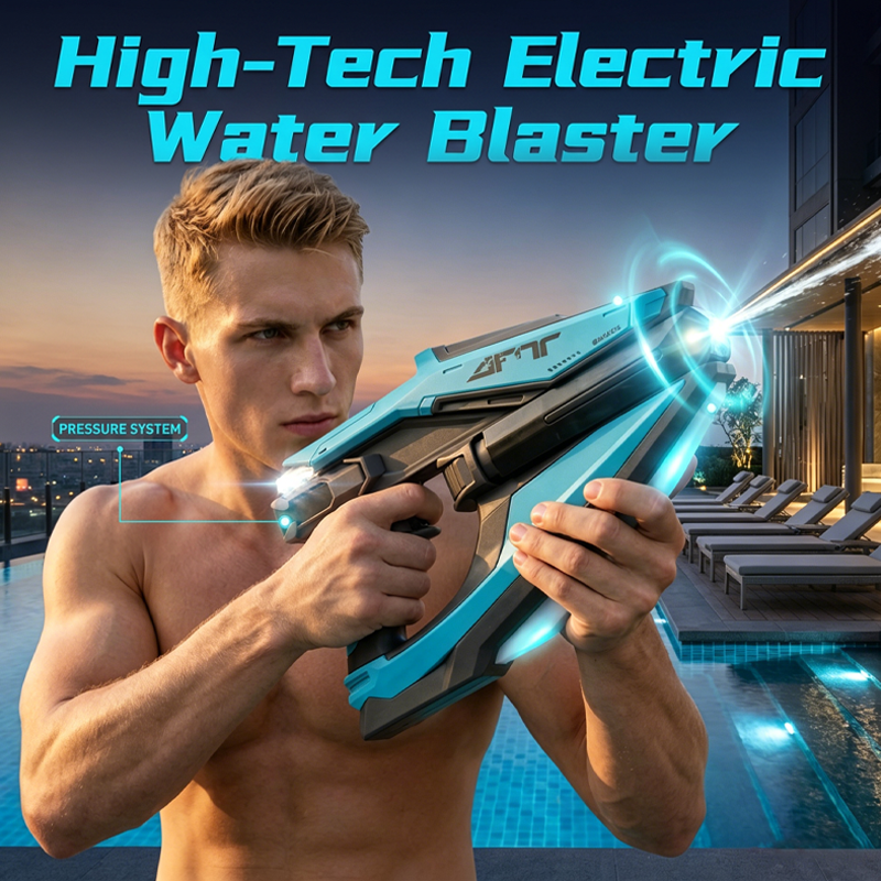 🔫⚡ Elektrische Wasserpistole mit LED-Licht & Nebeleffekt – perfekt für Wasserballonschlachten, Partys & den Garten 🌫️💥 Sofort bereit, langlebig, wiederaufladbar – Action pur für Kinder & Erwachsene!