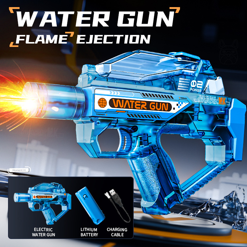 🔫⚡ Elektrische Wasserpistole mit LED-Licht & Nebeleffekt – perfekt für Wasserballonschlachten, Partys & den Garten 🌫️💥 Sofort bereit, langlebig, wiederaufladbar – Action pur für Kinder & Erwachsene!
