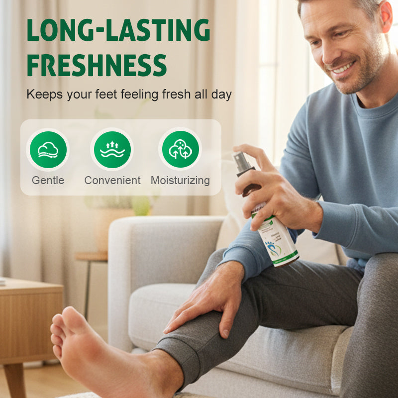 ⏰💨 Tragbares Fuß- & Schuh-Erfrischungsspray – 👣✨ Sofortige Kühlung & Geruchsneutralisation. Ideal für unterwegs, nach dem Sport oder langen Arbeitstagen.