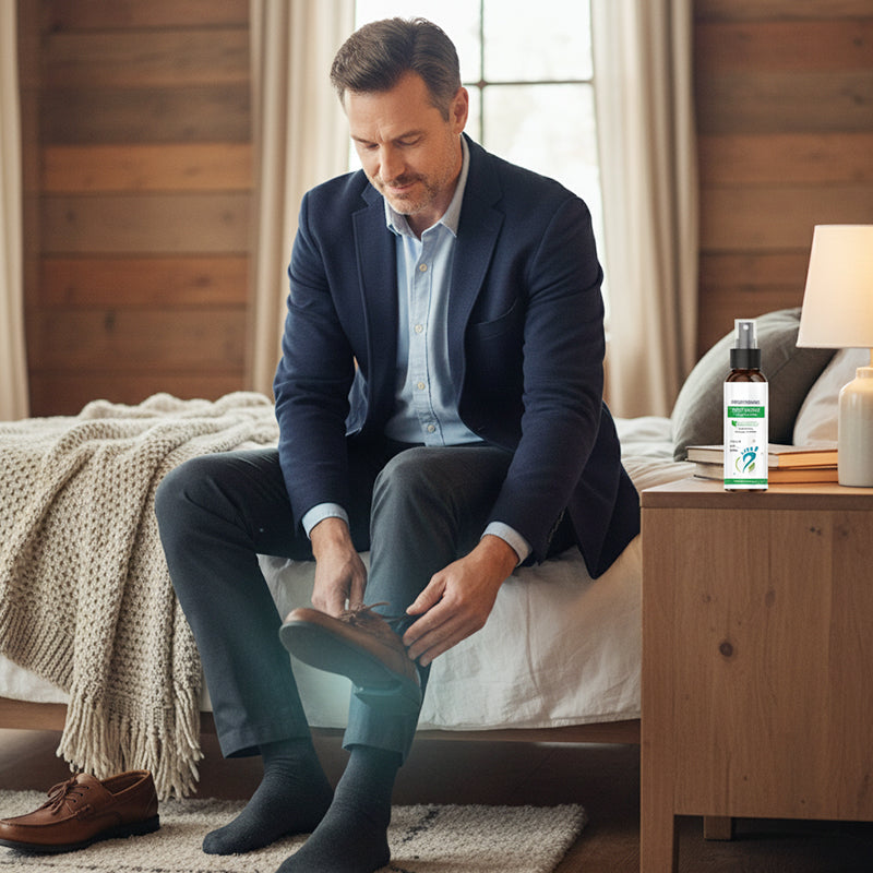 ⏰💨 Tragbares Fuß- & Schuh-Erfrischungsspray – 👣✨ Sofortige Kühlung & Geruchsneutralisation. Ideal für unterwegs, nach dem Sport oder langen Arbeitstagen.