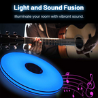 🎵💡 Smart LED Deckenleuchte mit Bluetooth-Lautsprecher – 🎶🔊 Musik & Licht kombinieren, Farbwahl per App, ideal für Wohnzimmer & Party – jetzt entdecken!