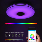 🎵💡 Smart LED Deckenleuchte mit Bluetooth-Lautsprecher – 🎶🔊 Musik & Licht kombinieren, Farbwahl per App, ideal für Wohnzimmer & Party – jetzt entdecken!