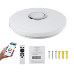 🎵💡 Smart LED Deckenleuchte mit Bluetooth-Lautsprecher – 🎶🔊 Musik & Licht kombinieren, Farbwahl per App, ideal für Wohnzimmer & Party – jetzt entdecken!