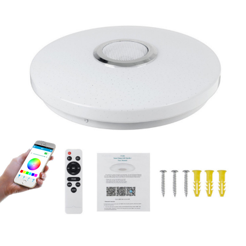 🎵💡 Smart LED Deckenleuchte mit Bluetooth-Lautsprecher – 🎶🔊 Musik & Licht kombinieren, Farbwahl per App, ideal für Wohnzimmer & Party – jetzt entdecken!