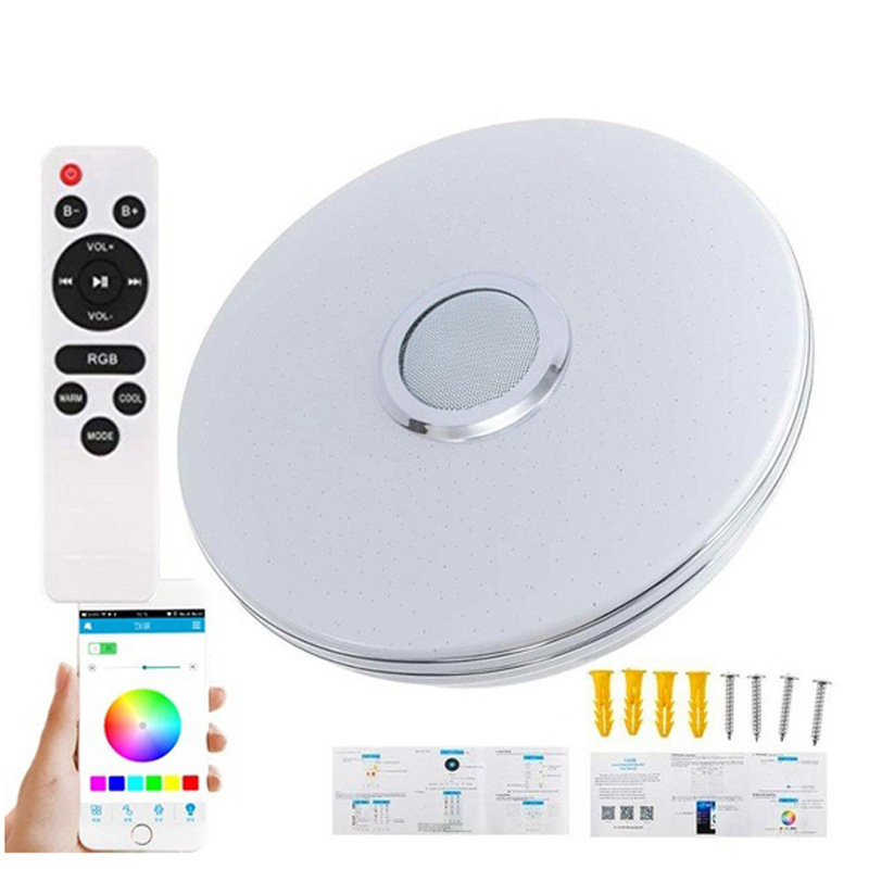 🎵💡 Smart LED Deckenleuchte mit Bluetooth-Lautsprecher – 🎶🔊 Musik & Licht kombinieren, Farbwahl per App, ideal für Wohnzimmer & Party – jetzt entdecken!