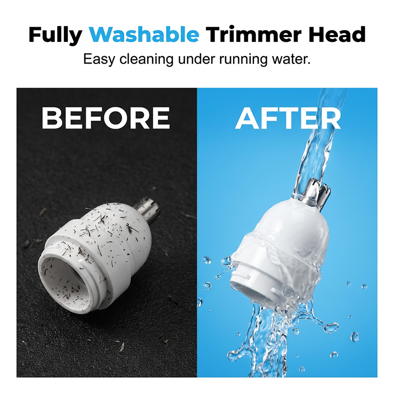 👃✂️ Wiederaufladbarer Nasenhaartrimmer – USB-C, wasserdicht, rasiert sanft & präzise ✨🧔 Ohne Zupfen, für gepflegte Nase & Ohren – perfekt unterwegs oder im Bad.