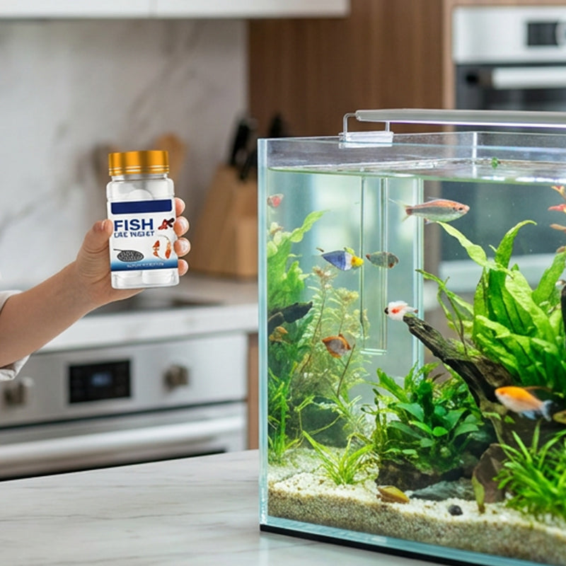 🧼💧 Aquarien-Konditionierungssalztabletten – 🐟⚡ sauberes Wasser, weniger Stress, gesündere Fische. 3-in-1-Wirkung: Klärung + Keimfreiheit + Kiemenschutz. Ideal für Süßwasseraquarien. Jetzt sparen: 2 Packungen zum Preis von 1!