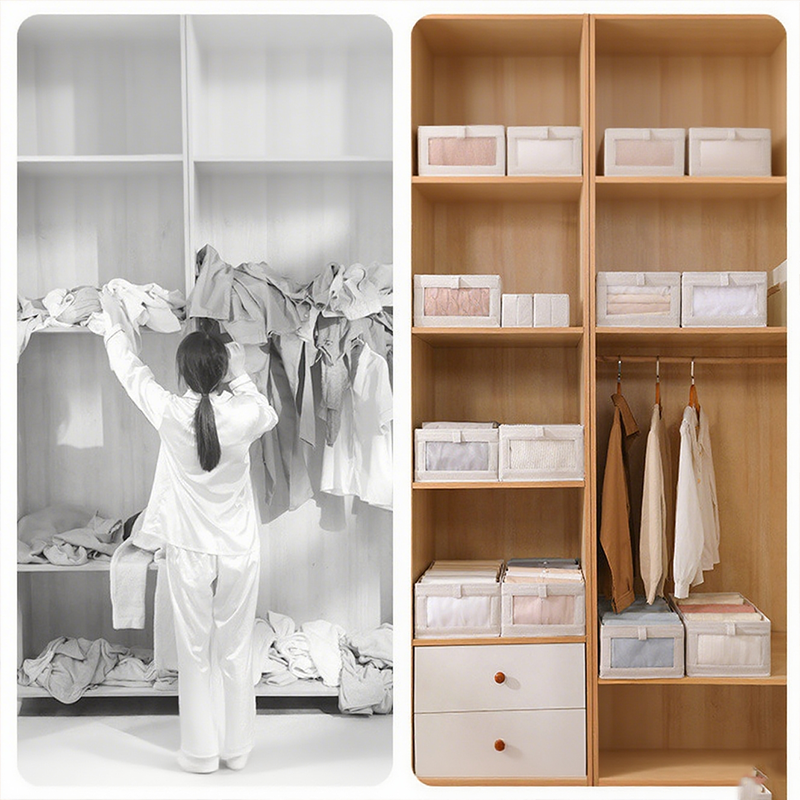 🧥👕 Faltbarer Kleiderschrank-Schubladen-Organizer – Platzsparend & langlebig 🛠️🧺 für Hemden, Hosen & Accessoires. Kein Suchen mehr, alles ordentlich greifbar. Jetzt sparen & Chaos ade!