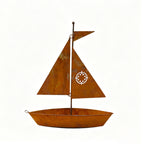 ⛵️🌿 Rustikaler Segelboot-Metallpflanztopf – wetterfest & handgefertigt 🛠️🇩🇪 für Terrasse & Garten, maritimer Charme, ideal für Kräuter, Blumen, UV-beständig, langlebig, Geschenkidee für Segelfans – jetzt sparen!