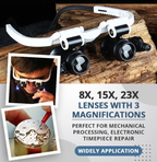 🔍👓 LED-Lupenbrille – 23-fache Vergrößerung 💡✨ hell & handsfree. Ideal für Präzisionsarbeiten, Löten, Basteln. Jetzt 50% RABATT sparen!