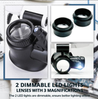 🔍👓 LED-Lupenbrille – 23-fache Vergrößerung 💡✨ hell & handsfree. Ideal für Präzisionsarbeiten, Löten, Basteln. Jetzt 50% RABATT sparen!