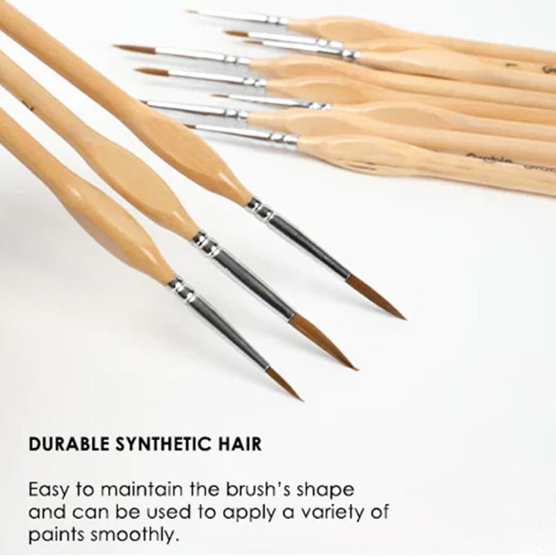 11-teiliges Miniatur-Detailpinsel-Set