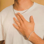 Crystal' Tennis-Halskette + kostenloses Armband