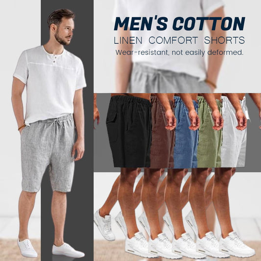 Bequeme Shorts für Herren aus Baumwolle und Leinen