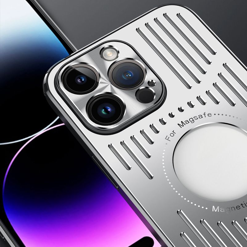 Pousbo® Hohle, sturzsichere und wärmeableitende Tasche aus Aluminiumlegierung für iPhone