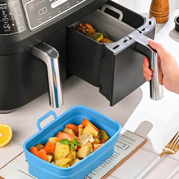 ZUSAMMENKLAPPBARE SILIKON-BACKFORM FÜR DIE HEISSLUFTFRITTEUSE