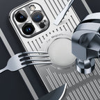 Pousbo® Hohle, sturzsichere und wärmeableitende Tasche aus Aluminiumlegierung für iPhone