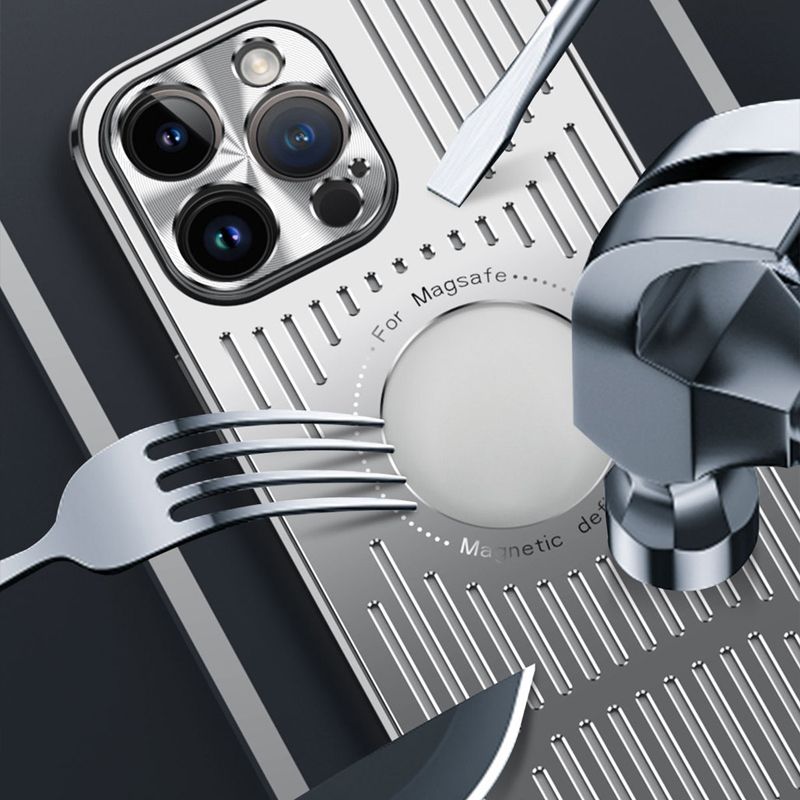 Pousbo® Hohle, sturzsichere und wärmeableitende Tasche aus Aluminiumlegierung für iPhone