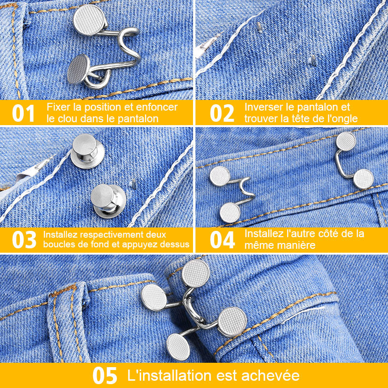 (🎅🎁2023-Weihnachts-Hot-Sale🎁-49 % RABATT) Nagelfreies Taillenschnallen-Set & MEHR KAUFEN, MEHR SPAREN