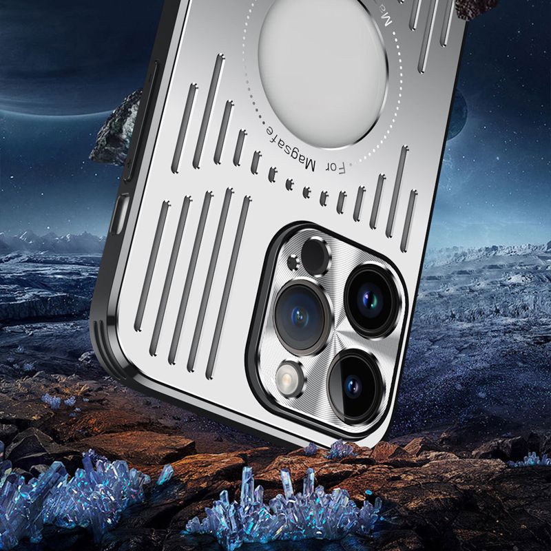 Pousbo® Hohle, sturzsichere und wärmeableitende Tasche aus Aluminiumlegierung für iPhone