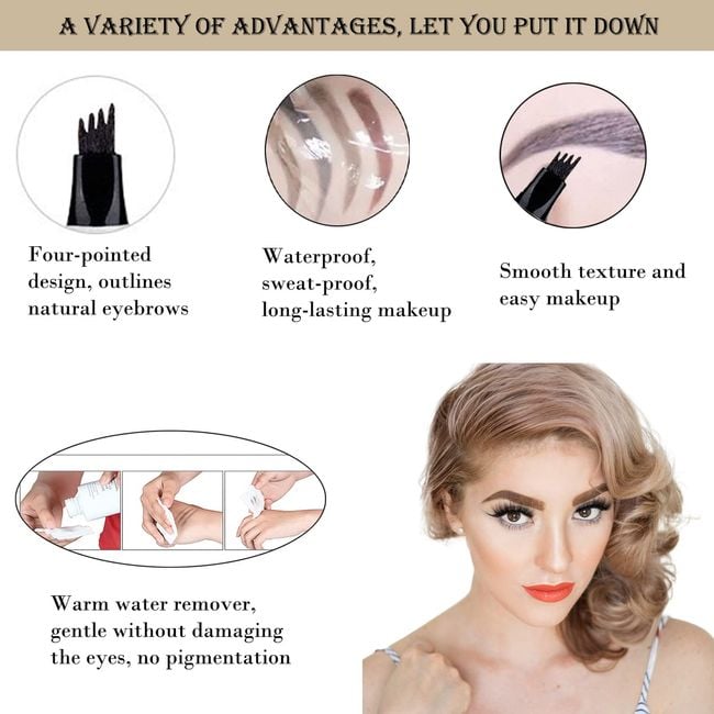 🎁Kaufen Sie 1 und erhalten Sie 1 gratis❤️2023 neuer wasserfester Augenbrauenstift mit Mikrogabelspitze