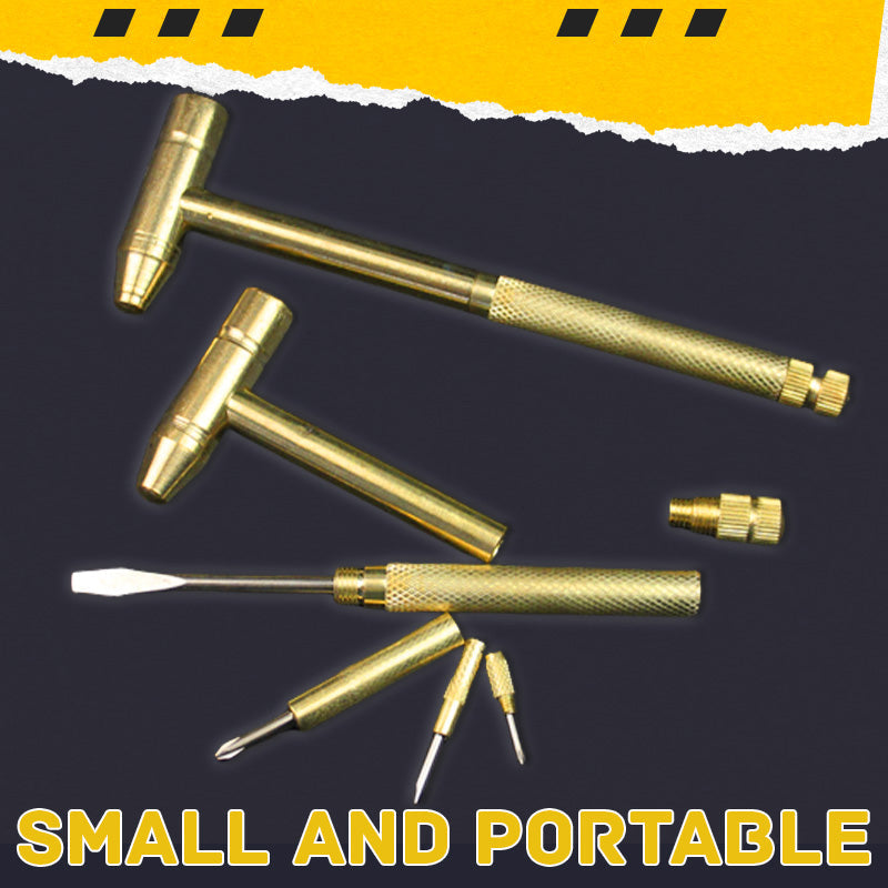 Ideales Geschenk - 5 in 1 Mini-Hammer- und Schraubendreher-Handwerkzeug-Set