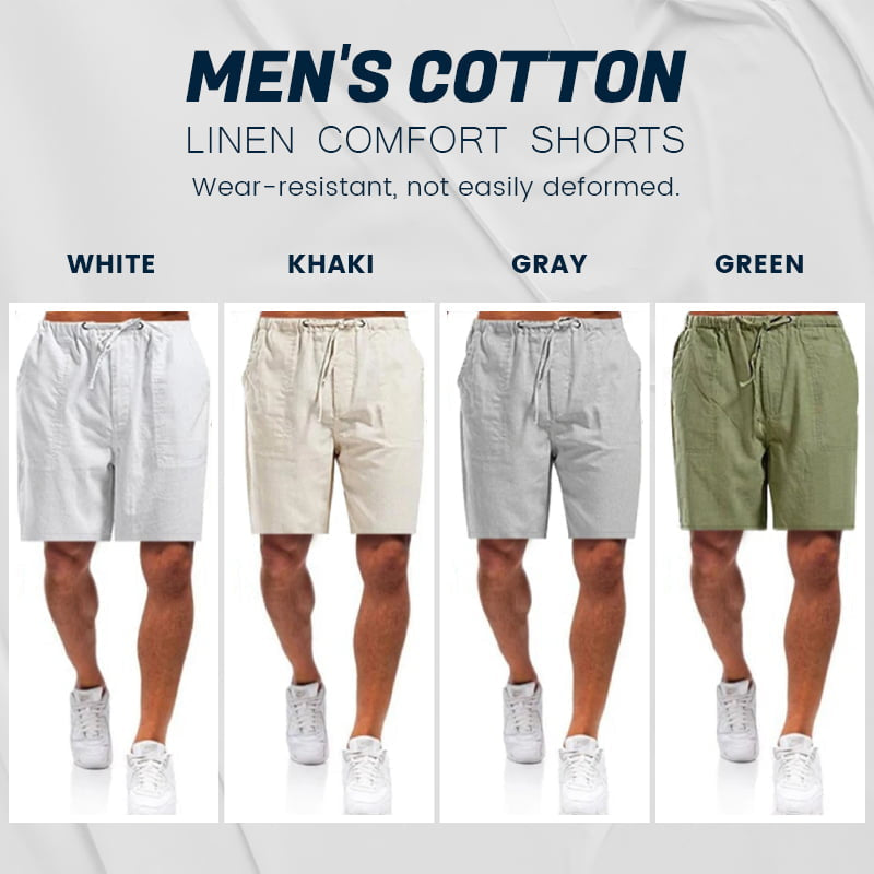 Bequeme Shorts für Herren aus Baumwolle und Leinen
