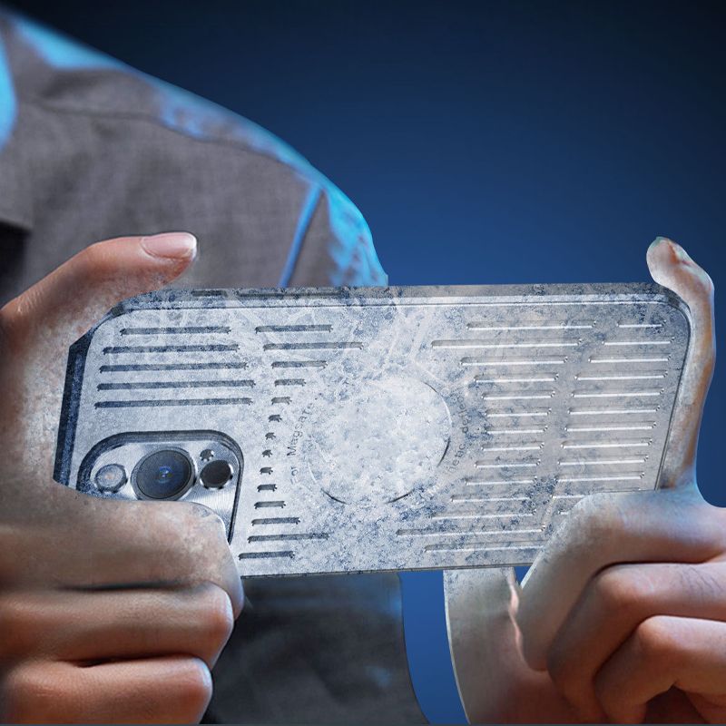 Pousbo® Hohle, sturzsichere und wärmeableitende Tasche aus Aluminiumlegierung für iPhone