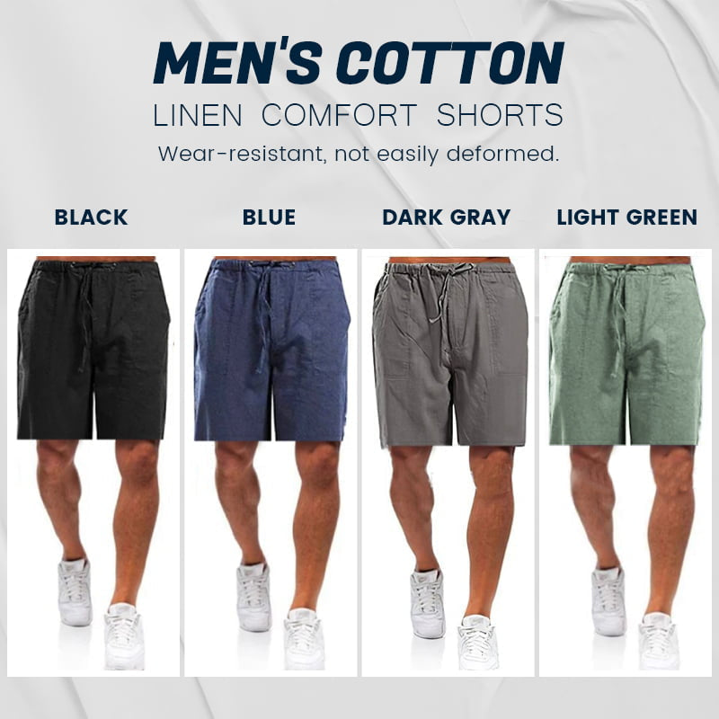 Bequeme Shorts für Herren aus Baumwolle und Leinen