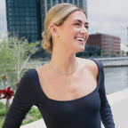 Crystal' Tennis-Halskette + kostenloses Armband