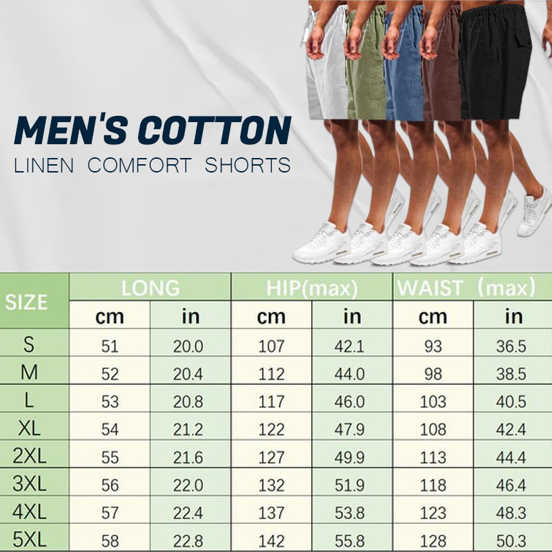 Bequeme Shorts für Herren aus Baumwolle und Leinen