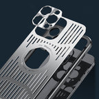 Pousbo® Hohle, sturzsichere und wärmeableitende Tasche aus Aluminiumlegierung für iPhone