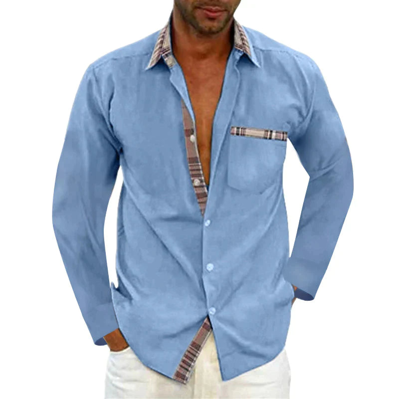 Gentleman's Plaid Pocket Shirt – flowoon