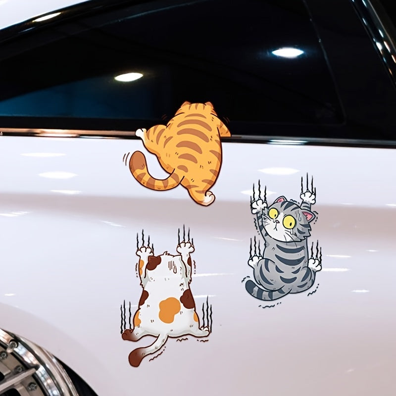 Niedliche Katzen-Cartoon-Aufkleber für Autos