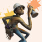Ideales Geschenk - Rap-Musikstars DJ-Figurenskulptur