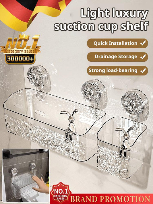 🔥🔥Light Luxury Style Glacier Pattern Suction Cup Shelf🔥🔥